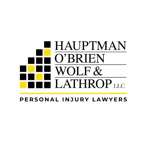 Hauptman O’Brien Wolf &amp; Lathrop LLC logo with yellow and black square design.